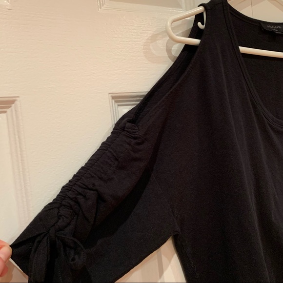All Saints Harper Tee Dress Cold Shoulder Small - Picture 5 of 7
